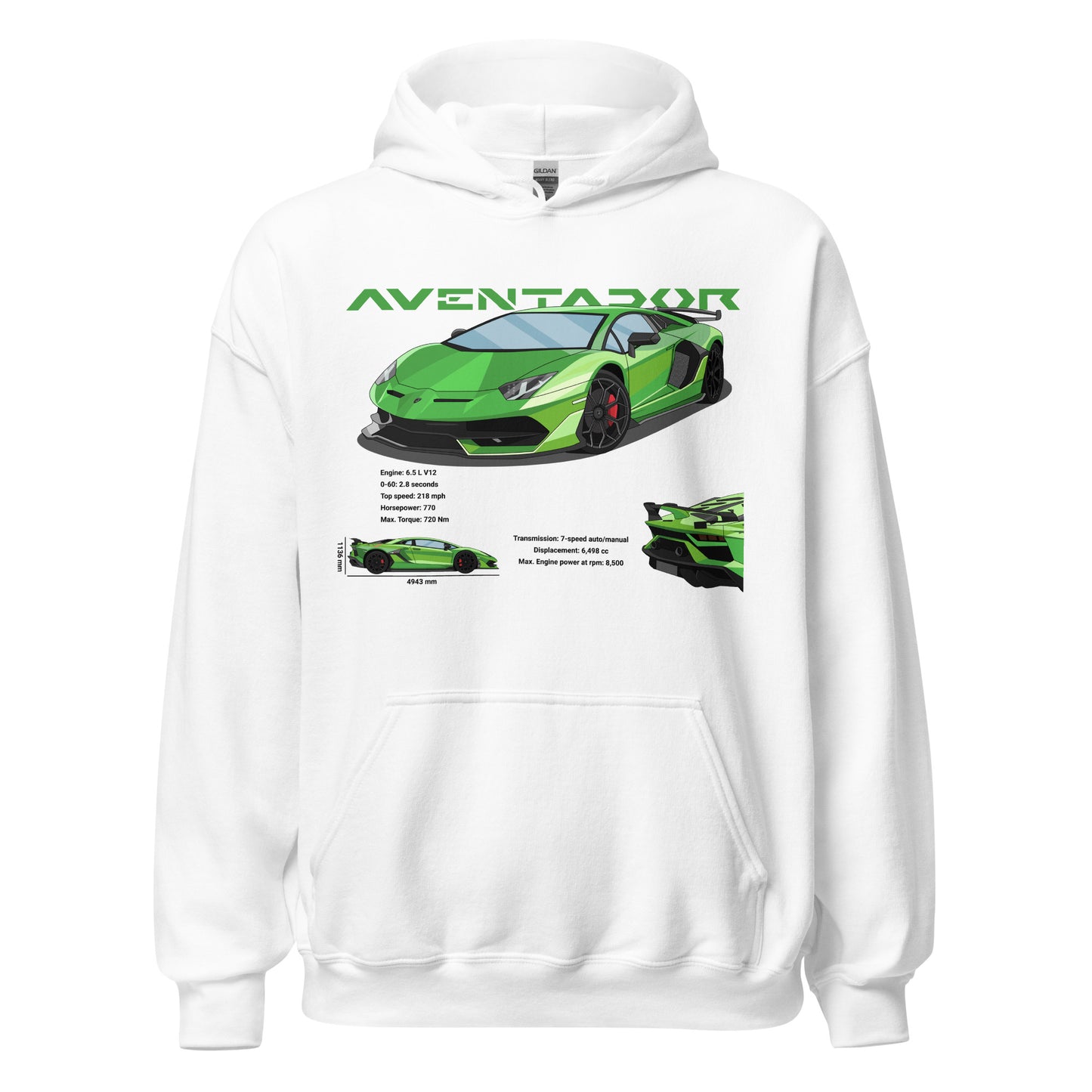 Lamborghini Aventador SVJ Unisex Hoodie